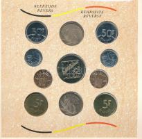 Belgium 1990. 50c-50Fr (10xklf) forgalmi sor karton dísztokban, minden névértékből francia és hollan...