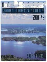 Finnország 2001. 10p - 10M (5xklf) forgalmi sor + &quot;Finn verde / J.V. Snellmann&quot; Cu-Ni zseton szettben, karton dísztokban T:UNC  Finland 2001. 10 Pennia - 10 Markkaa (5xdiff) + &quot;Mint of Finland / J.V. Snellmann&quot; Cu-Ni token in set, in cardboard case C:UNC