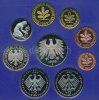 NSZK 1989D 1pf-5M (9xklf) forgalmi sor műanyag dísztokban T:PP FRG 1989D1 Pfennig - 5 Mark (9xdiff) ...