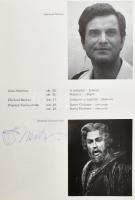Operaház, Erkel Színház művészeinek és az ott fellépők aláírása, 24 db (Lamberto Gardelli, Komlóssy ...
