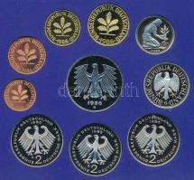 NSZK 1986G 1pf-5M (10xklf) forgalmi sor műanyag dísztokban T:PP FRG 1986G 1 Pfennig - 5 Mark (10xdif...