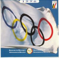 Belgium 1996. 50c-50Fr (10xklf) forgalmi sor karton dísztokban, minden névértékből francia és holland feliratú érme + "Belga Olimpiai Csapat" emlékérme T:BU Belgium 1990. 50 Centimes - 50 Francs (10xdiff) coin set in case, French and Dutch legend coins + "Olympic Team Belgium" commemorative medal C:BU