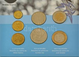 Portugália 2000. 1E-200E (7xklf) + 200E "Sydney Olimpia" forgalmi sor, karton dísztokban T...