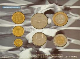 Portugália 2000. 1E-200E (7xklf) + 200E "Sydney Olimpia" forgalmi sor, karton dísztokban T...