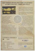 Ausztria 2002. "Schönbrunn" kétoldalas Ag emlékérem felbélyegzett karton díszlapon bélyegz...