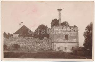 1930 Csíkszereda, Miercurea Ciuc; romok, gólyafészek / ruins, stork nest. Ráncz Gy. photo (EK)