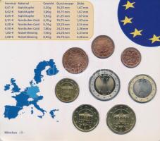 Németország 2004D 1c-2E (8xklf) forgalmi szett műanyag tokban T:UNC
Germany 2004D 1 Cent - 2 Euro (...