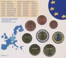 Németország 2004F 1c-2E (8xklf) forgalmi szett műanyag tokban T:UNC
Germany 2004F 1 Cent - 2 Euro (...