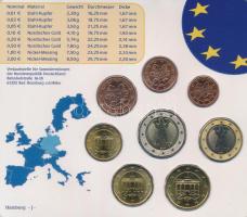 Németország 2004J 1c-2E (8xklf) forgalmi szett műanyag tokban T:UNC
Germany 2004J 1 Cent - 2 Euro (...