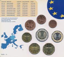 Németország 2005A 1c-2E (8xklf) forgalmi szett műanyag tokban T:UNC
Germany 2005A 1 Cent - 2 Euro (...