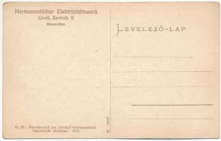 Cód, Czodt, Szád, Sadu; Nagyszebeni erőmű. Jos. Drotleff / Hermannstädter Elektrizitätswerk, Zentral...