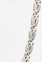 Ezüst(Ag) briósszemes nyaklánc, jelzett, h: 48 cm, nettó: 46,4 g