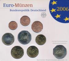 Németország 2006D 1c-2E (8xklf) + 2E &quot;Schleswig-Holstein&quot; forgalmi szett műanyag tokban T:UNC Germany 2006D 1 Cent - 2 Euro (8xdiff) + 2 Euro &quot;Schleswig-Holstein&quot; coin set in plastic case C:UNC