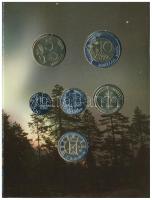 Finnország 2000. 10p - 10M (5xklf) forgalmi sor + "Finn verde" zseton szettben, karton dís...