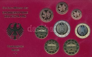 Németország 2005J 1c-2E (8xklf) forgalmi szett műanyag és papírtokban T:PP
Germany 2005J 1 Cent - 2...