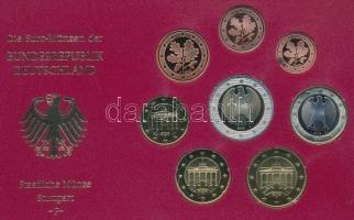 Németország 2003F 1c-2E (8xklf) forgalmi szett műanyag és papírtokban T:PP kis patina
Germany 2003F...