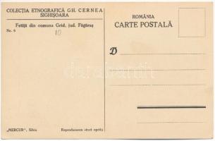 Grid, Fetita din comuna Grid. Muzeul Etnografic Gheorghe Cernea Sighisoara / Erdélyi népviselet, fol...