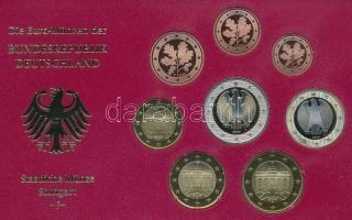 Németország 2004F 1c-2E (8xklf) forgalmi szett műanyag és papírtokban T:PP
Germany 2004F 1 Cent - 2...