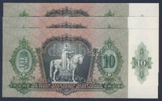 1936. 10P (3x) egymás utáni sorszámokkal T:I