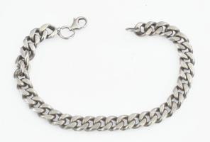 Ezüst(Ag) karkötő, jelzett, h: 23 cm, nettó: 44,5 g