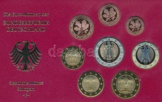 Németország 2005F 1c-2E (8xklf) forgalmi szett műanyag és papírtokban T:PP
Germany 2005F 1 Cent - 2...