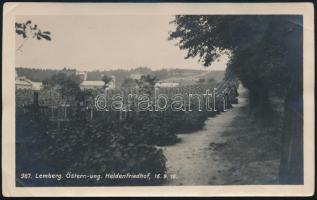 1915 Lemberg (Lviv, Lwów), osztrák-magyar katonai temető. Eredeti fotó, kis saroktöréssel, 14,5x9 cm / 1915 Lemberg (Lviv, Lwów), Austro-Hungarian military cemetery (graveyard). Original photo, with slight corner fold, 14.5x9 cm