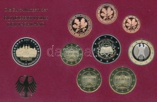 Németország 2007A 1c-2E (8xklf) + 2E "Mecklenburg-Vorpommern" forgalmi szett műanyag és pa...