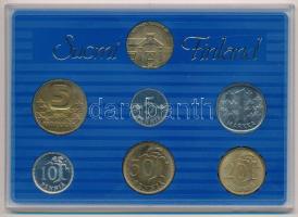 Finnország 1990. 5p-5M (6xklf) forgalmi sor + "Finn verde" zseton szettben, eredeti műanya...