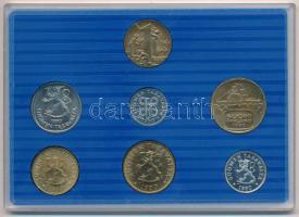 Finnország 1990. 5p-5M (6xklf) forgalmi sor + "Finn verde" zseton szettben, eredeti műanya...