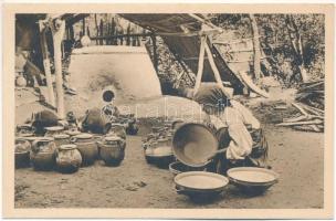 Lehecsény, Leheceni; Olarie / Rumänische Töpferwerkstatt / Román fazekas kemencéje / Transylvanian folklore, Romanian potter&#039;s kiln