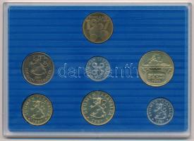 Finnország 1987. 5p-5M (6xklf) forgalmi sor + "Finn verde" zseton szettben, eredeti műanya...