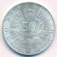 Ausztria 1974. 50Sch Ag "50 éves az osztrák rádió" T:AU patina Austria 1974. 50 Schilling ...