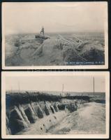 1915 Osztrák-magyar védőállások Lemberg (Lviv, Lwów) közelében. 2 db eredeti fotó, 14x9 cm / 1915 Austro-Hungarian defensive positions around Lemberg (Lviv, Lwów). 2 original photos, 14x9 cm