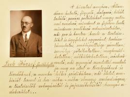 1929 "Dr. Tedeschi Jenő úrnak a Magyar Általános Hitelbank soproni fiókja főnökének tisztelette...