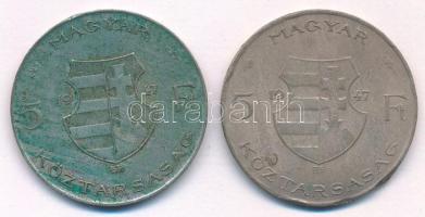 1947. 5Ft Ag "Kossuth" (2x) T:F patina, ph
Adamo F8.1
