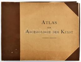 Atlas zur Archäologie der Kunst. 64 Tafeln mit 1000 Abbildungen. Nebst Inhaltsverzeichnis und Alphabetischem Register. Handbuch der Klassischen Altertums-Wissenschaft in Systematischer Darstellung. Hrsg. von Dr. Iwan von Müller. München, 1897, C. H. Beck&#039;scher Verlagsbuchhandlung, 28 (Textheft) p. + 66 t. Teljes! Kiadói haránt-alakú félvászon-kötésű mappa, kopott borítóval, a mappán kis foltokkal, kis sérülésekkel, de a táblák hiánytalanok és épek.