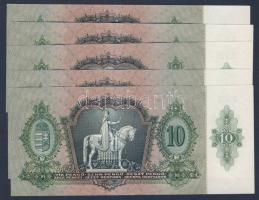 1936. 10P (5x) egymás utáni sorszámokkal T:I