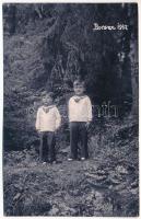 1937 Borszék, Borsec; gyerekek / children. Georg Heiter photo (vágott / cut)