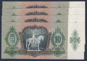 1936. 10P (4x) egymás utáni sorszámokkal T:I