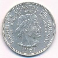 Uruguay 1961. 10P Ag "A Spanyolország elleni forradalom hetedik évfordulója" T:UNC Uruguay 1961. 10 Pesos Ag "Sesquicentennial of Revolution Against Spain" T:UNC Krause KM#43