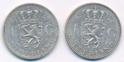 Hollandia 1956. 1G Ag "I. Julianna" T:XF,VF patina Netherlands 1956. 1 Gulden Ag "Jul...