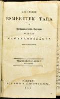 Közhasznú esmeretek tára. A&#039; Conversations-Lexicon szerént Magyarországra alkalmaztatva. XIV. köt.:Só-Tezel. Pest, 1834, Wigand Ottó (Landerer-ny.), . Korabeli, aranyozott gerincű félbőr-kötésben, festett lapélekkel, füzés részben elvált