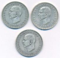 Görögország 1960. 20Dr Ag (3x) T:VF,F patina
Greece 1960. 20 Drachma Ag (3x) C:VF,F patina