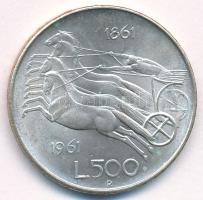 Olaszország 1961. 500L Ag "Olasz egység centenáriuma" T:AU Italy 1961. 500 Lire Ag "I...