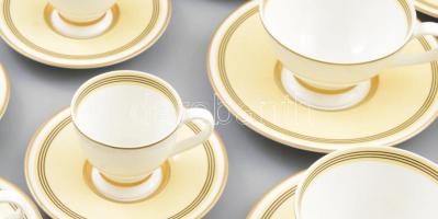 Villeroy & Boch Vivian Gold 12 személyes mokkás és teás készlet. Aranyozott, jelzett, hibátlan. ...