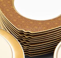 Villeroy & Boch Vivian 12 személyes exkluzív porcelán étkészlet. Aranyozott, jelzett, hibátlan. ...