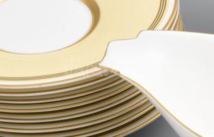 Villeroy & Boch Vivian 12 személyes exkluzív porcelán étkészlet. Aranyozott, jelzett, hibátlan. ...