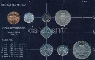 Holland Antillák 1985. 1c - 2 1/2G (7xklf) forgalmi sor + "Rijks Munt" Cu zseton műanyag d...