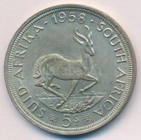 Dél-Afrika 1956. 5Sh Ag "II. Erzsébet" T:XF patina South Africa 1956. 5 Shilling Ag "...