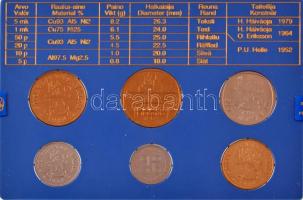 Finnország 1984. 5p-5M (6xklf) forgalmi sor plasztik tokban T:UNC
Finland 1984. 5 Pennia - 5 Markka...